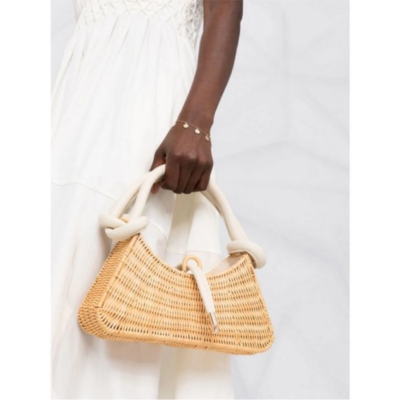 CULT GAIA Rhea Knotted Rattan Shoulder Bag - Picture 3 of 16